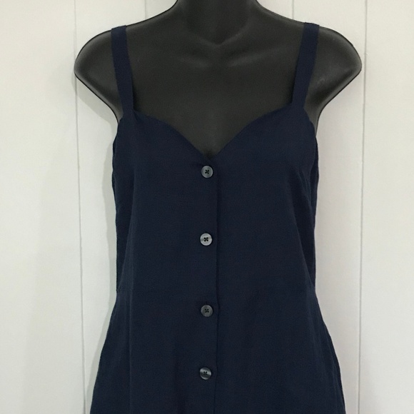 LUCKY BRAND | NWT Blue Button Down Linen Dress - Picture 3 of 6